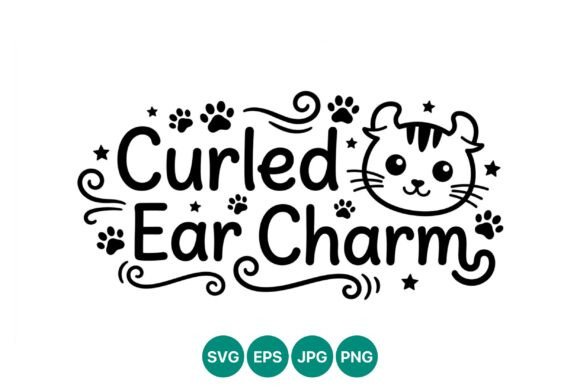 Curled Ear Charm Cat Vector