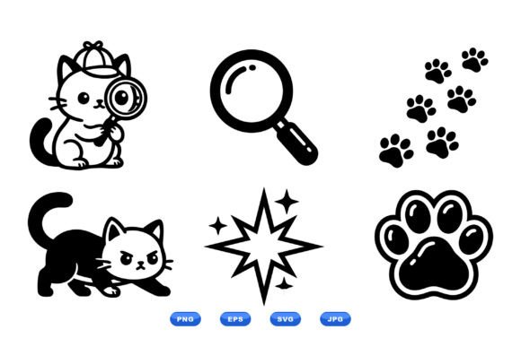 Cute Cat Paw Icons Pack