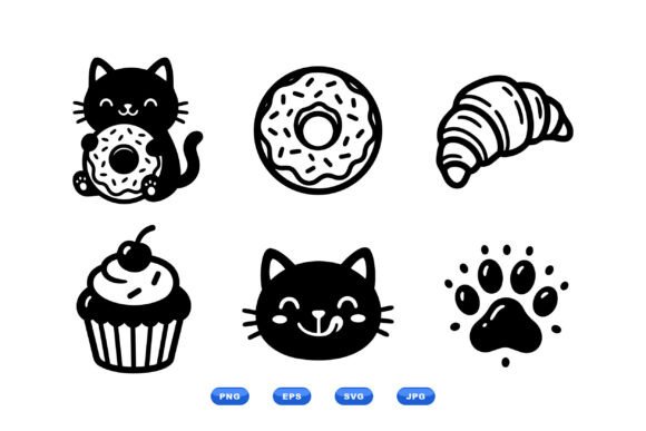 Kawaii Cat Bakery Clipart