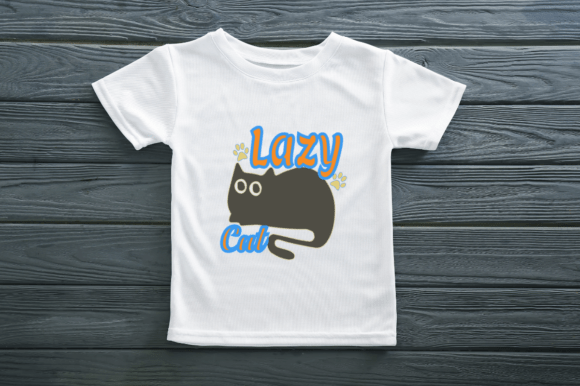 LAZY CAT: Cat Lover’s T-Shirt Design