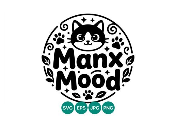 Manx Cat Mood Vector Art
