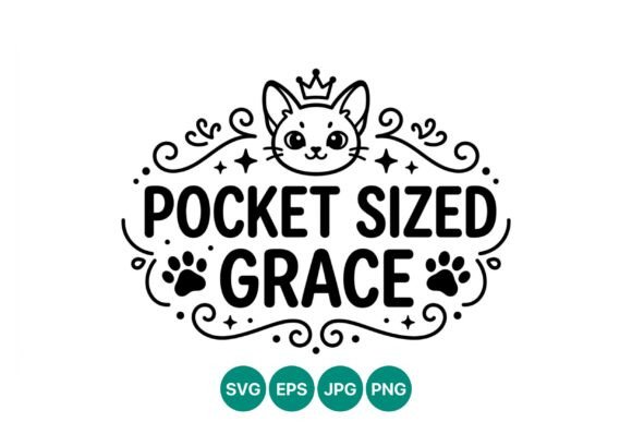 Pocket Sized Grace Cat Face Vector