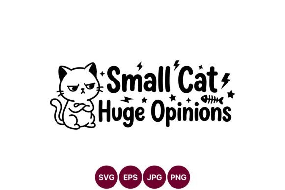 Small Cat Attitude Illustration